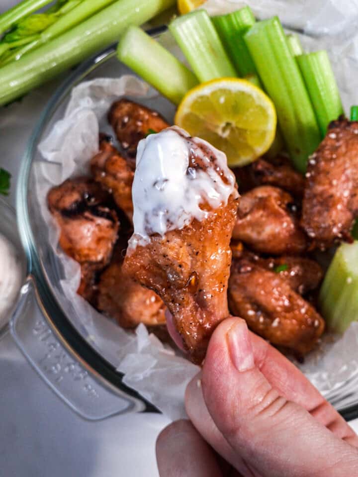 soy garlic chicken wings with mayonnaise
