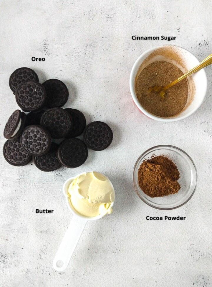 Ingredients for Cookies and Cream Cinnamon Rolls-2