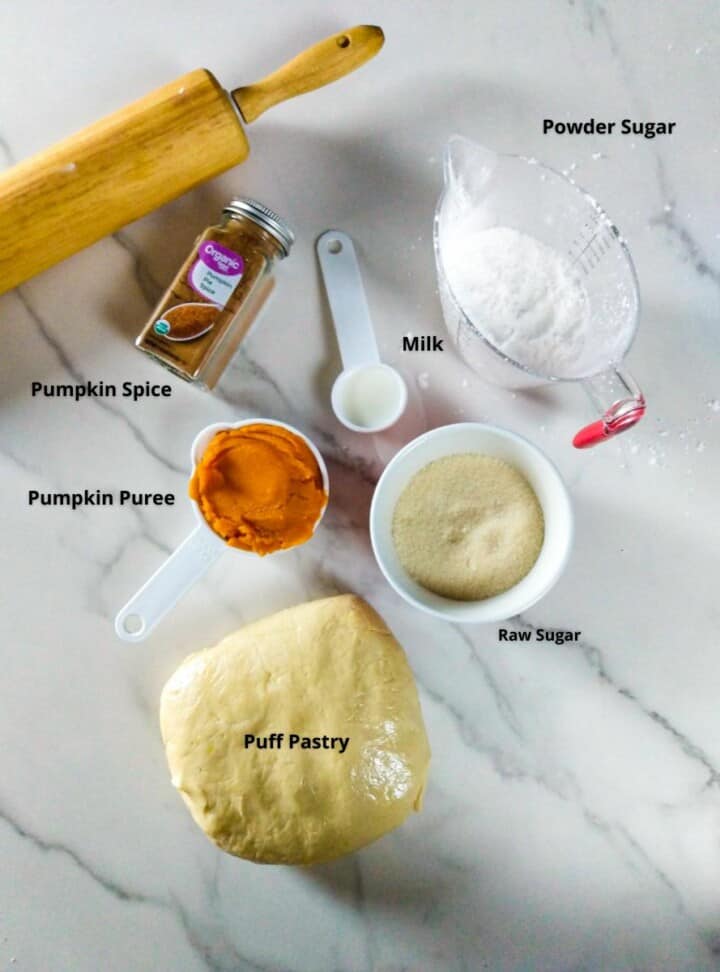 Ingredients for Pumpkin Pop Tarts
