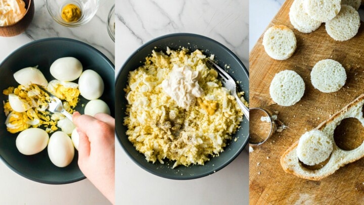 step by step instructions for egg salad